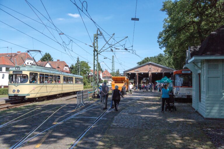 Sommerfest beim Verkehrsmuseum Frankfurt am Main in Schwanheim.